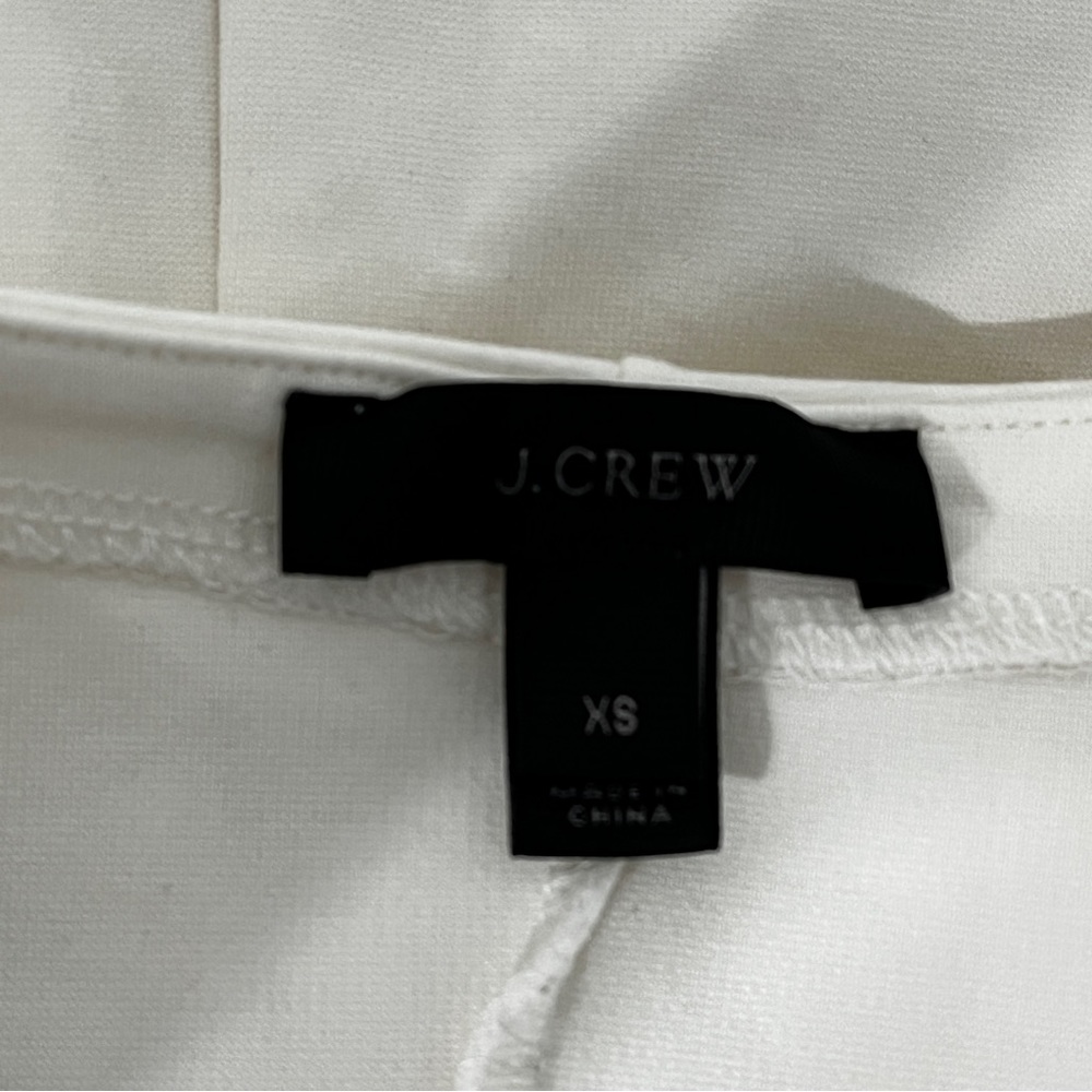 J. Crew Cream Structured Flutter Hem Peplum Top - image 5